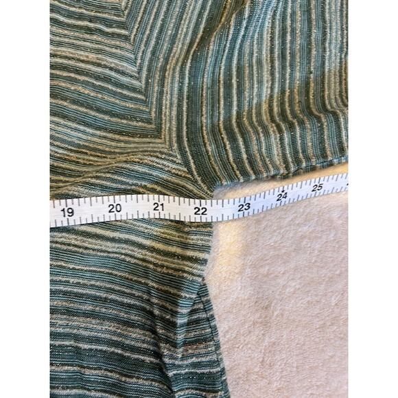 M MISSONI Green Gold Knit T Shirt Kaftan Striped Designer Womens Sz Small NWT - Picture 6 of 13